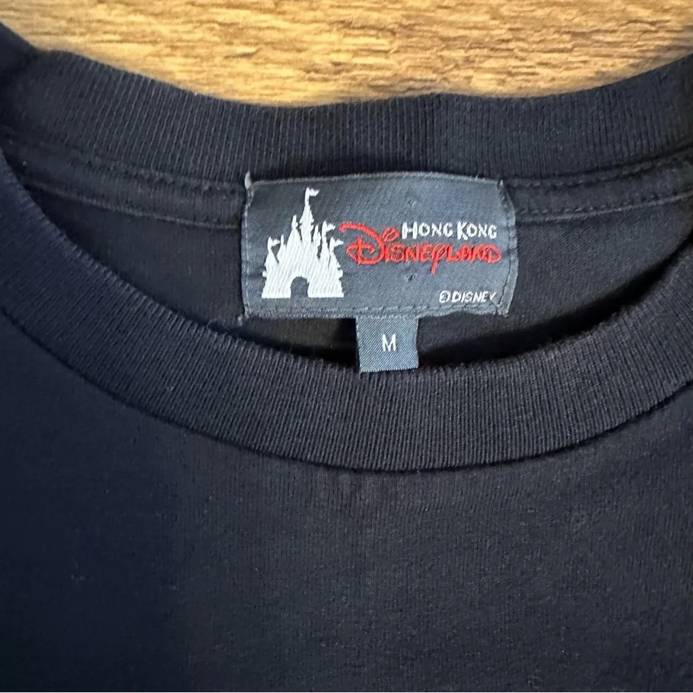 Disney World Hong Kong Black T-Shirt with Colorful Mickey Mouse Design - Picture 3 of 4